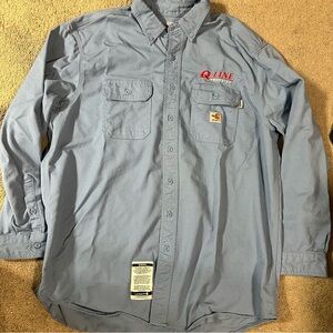 Carhartt Light Blue Casual Button Down Shirt, FR